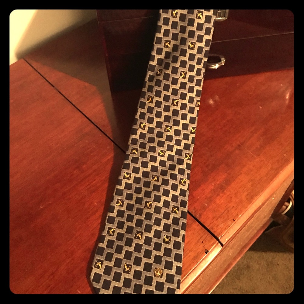 Rare Authentic Gianni Versace Silk Medusa Tie